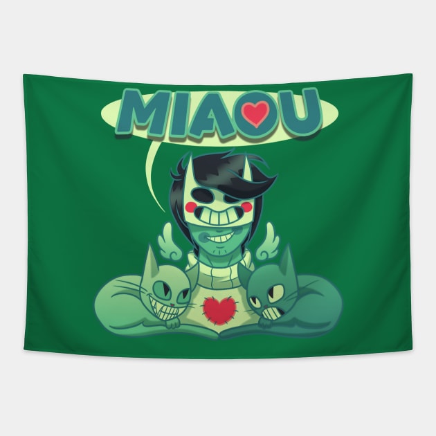 Miaou 2.0 Tapestry by MarkMaker36
