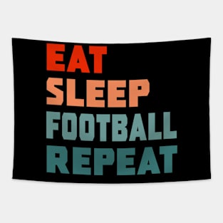 Eat Sleep Football Repeat Tapestry