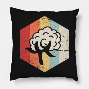 Retro Vintage Cotton Farmer Icon Pillow