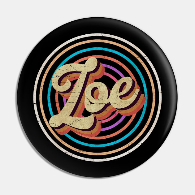 vintage circle line color Zoe Pin by KirikKikuk.Store