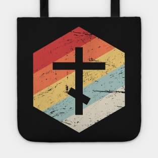 Orthodox Church Cross | Retro Christian Icon Tote