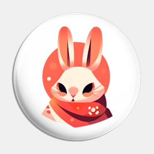 A Portrait of a Cute Rabbit Pin