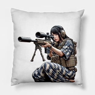 Sniper Girl Pillow