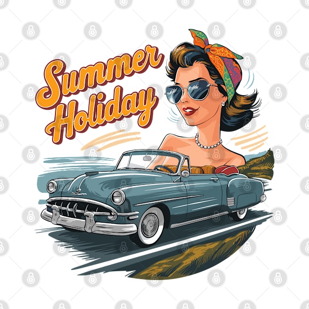 Holiday Cabrio Ride Lifestyle 1950`s 1960er`s by Macphisto Shirts