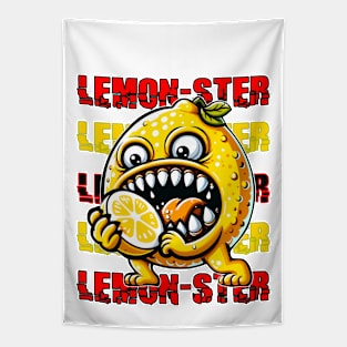 Lemonster, Fierce Citrus Creature Tapestry