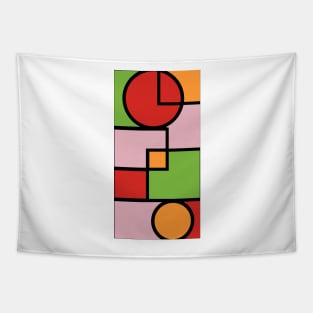 Piet Mondrian Style Geometric Pattern, Simple, Classic and Elegant Tapestry