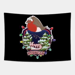 Happy Christmas logo Tapestry