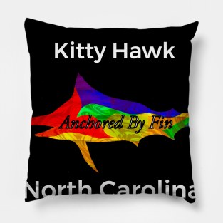 Anchored By fin- Kitty hawk Pillow