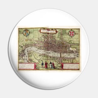 Map of London, 16th century (C026/8906) Pin