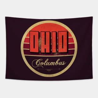 Ohio Columbus Vintage Tapestry
