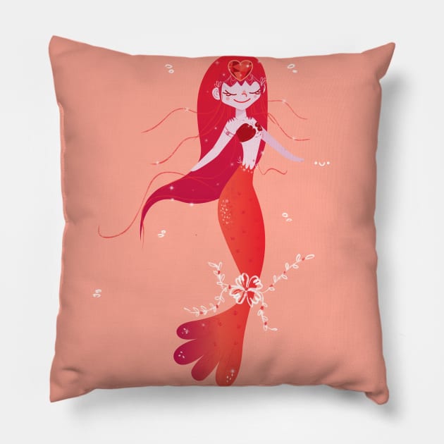 mermay rubi Pillow by strawberrystyle