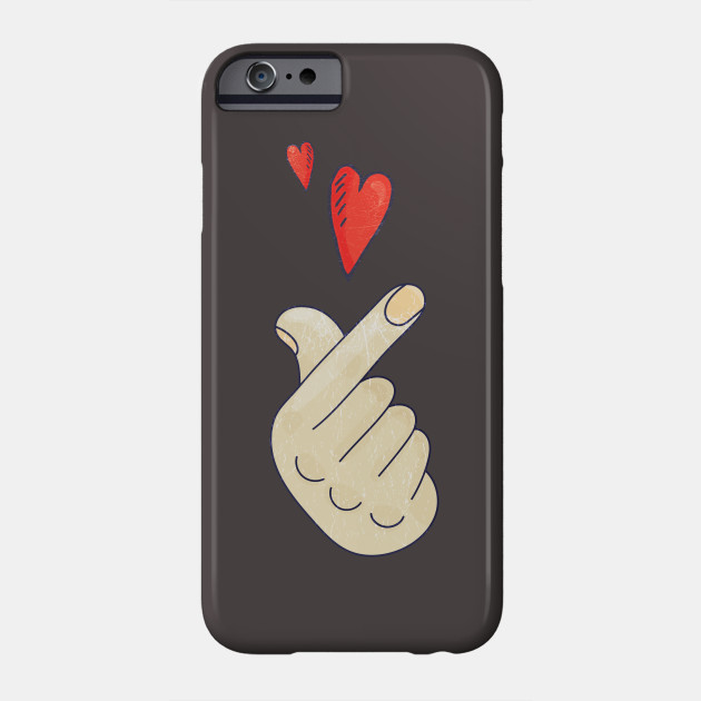 Korean Finger Heart Saranghae Korean Finger Heart Phone Case Teepublic