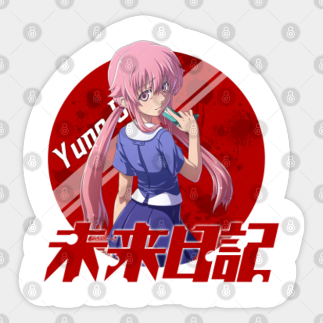 Future Diary Character Yuno Gasai Anime Sticker Teepublic Discover & share this yuno gasai gif with everyone you know. future diary character yuno gasai