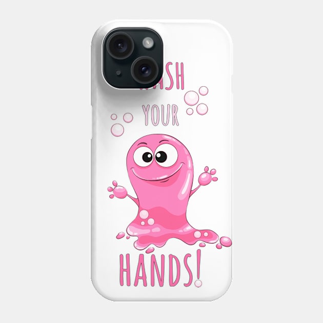 coronovirus stop cute soap bubble wash shampoo your hands Phone Case by IriSev