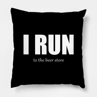 I Run - Beer Store Pillow