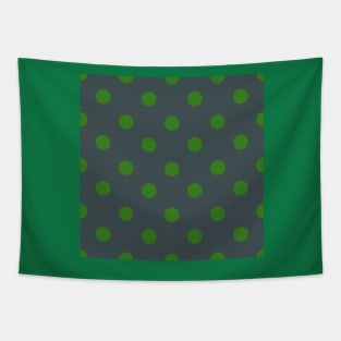 Vintage green dots on grey Tapestry