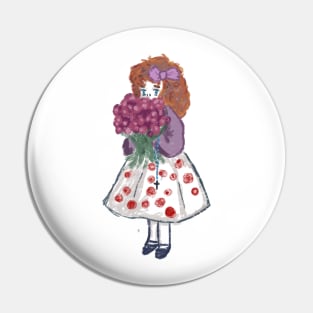 Picking Roses Pin