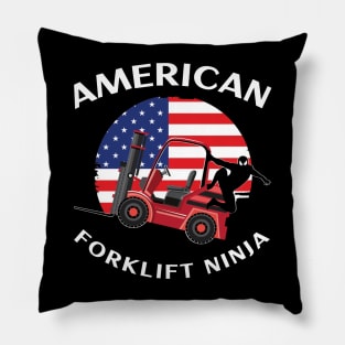 American Forklift Ninja RW Pillow