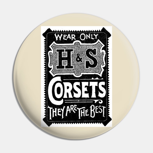 Vintage Ads - Corsets Pin by Kleiertees