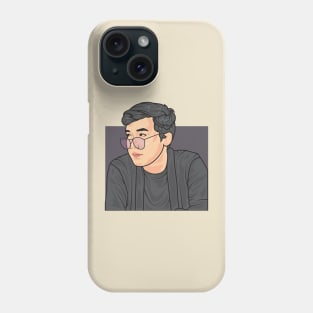 man with glasses Phone Case