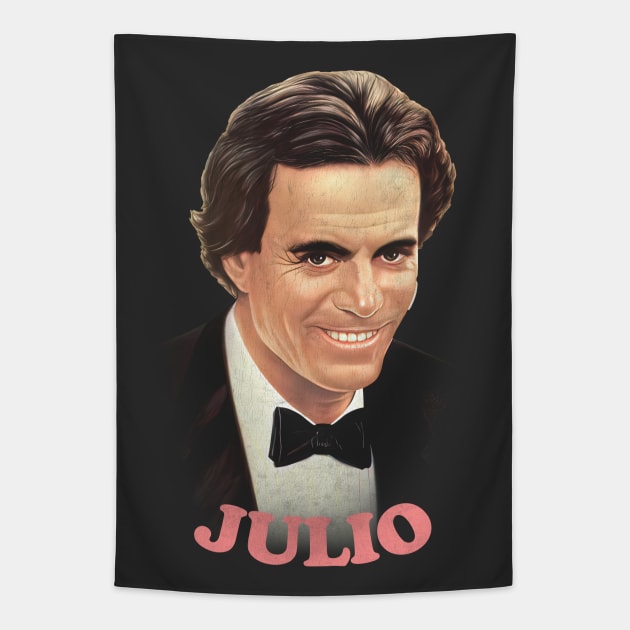 Julio Iglesias // Retro Style Fan Design Tapestry by DankFutura