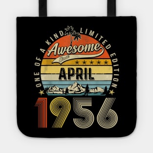 Awesome Since April 1956 Vintage 67th Birthday Tote