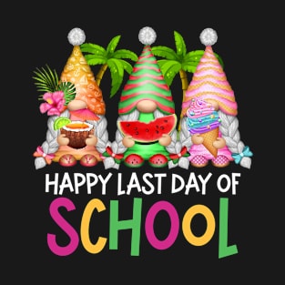 Happy Last Day Of School Teacher Student Gnomes T-Shirt