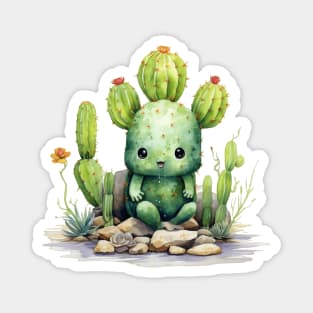 Cactuar Watercolor Cactus Magnet