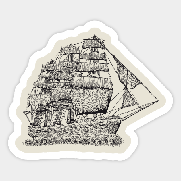 Sailing ship - Sea - Sticker