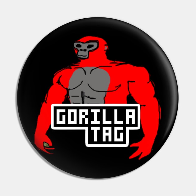 Gorilla Tag Red Monke VR Gamer Merch Pin by gts