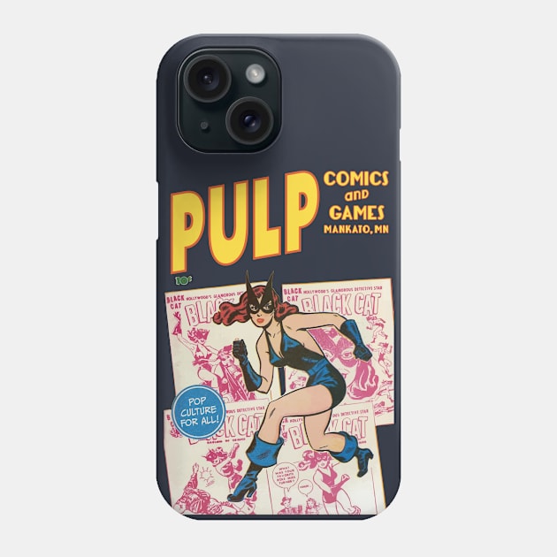 Pulp Black Cat Collage Phone Case by PULP Comics and Games