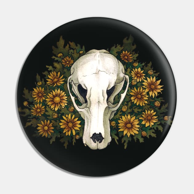 Fox Skull Pin by GnarlyBones