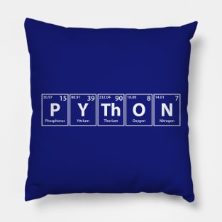 Python (P-Y-Th-O-N) Periodic Elements Spelling Pillow