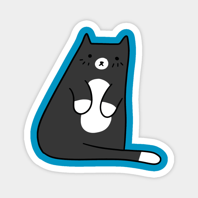 Cute Tuxedo Kitty Magnet by saradaboru