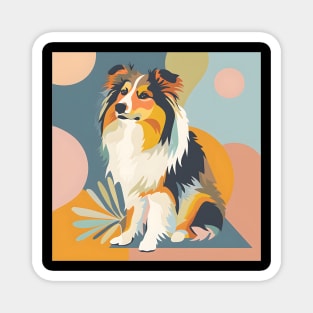 Shetland Sheepdog in 70's Magnet