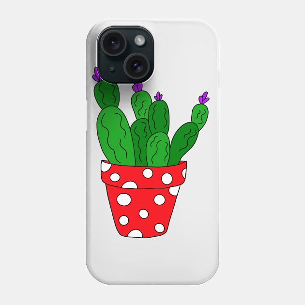 Cute Cactus Design #39: Polka Dot Cactus Pot Phone Case by DreamCactus