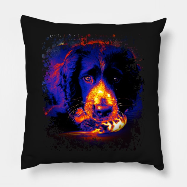 Faithful dog - Your devoted rainbow animal guide Pillow by Cimbart