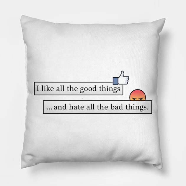 Social Media Stance! Pillow by david_a_fraser