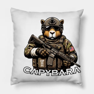 tactical capybara Pillow