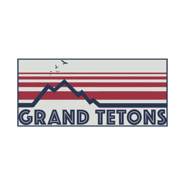 Grand Tetons Retro Style by zsonn