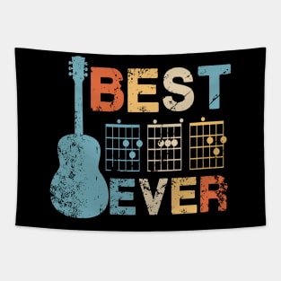 Best Dad Ever Guitar Chords Musician Funny Fathers Day Tapestry