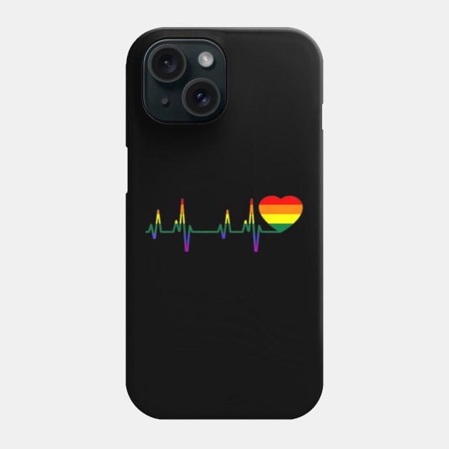 LGBT Heartbeat , Heartbeat lgbt , LGBT heartbeat LGBT rainbow heartbeat gay and lesbian pride , LBGT Gift Heartbeat Pride Phone Case by hijazim681