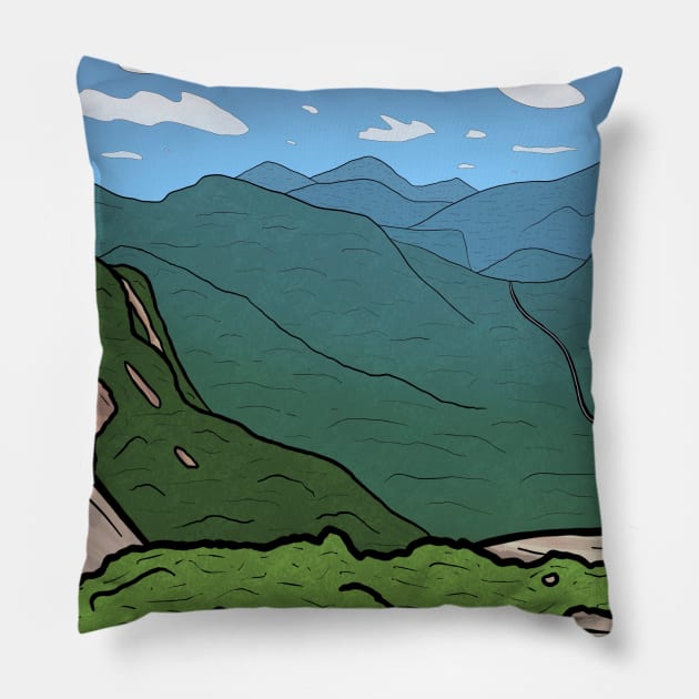 Exclamation Point, Chimney Rock, NC Pillow by Unbrokeann