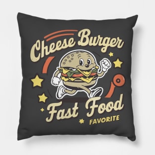 Cheese Burger Fast Food Favorite Pillow