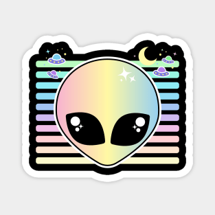 Kawaii Pastel Alien Magnet