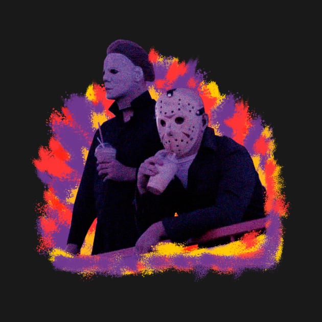 Jason and Mayers having a milkshake - halloween 2023 by Diyutaka