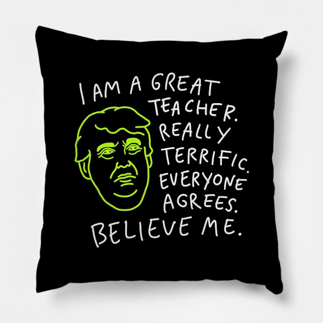 Great Teacher - Everyone Agrees, Believe Me Pillow by isstgeschichte