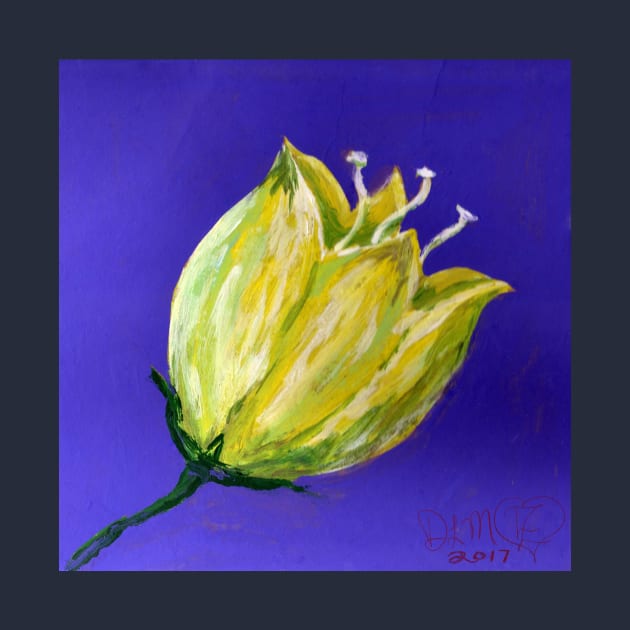 yellow tulip on purple by DlmtleArt