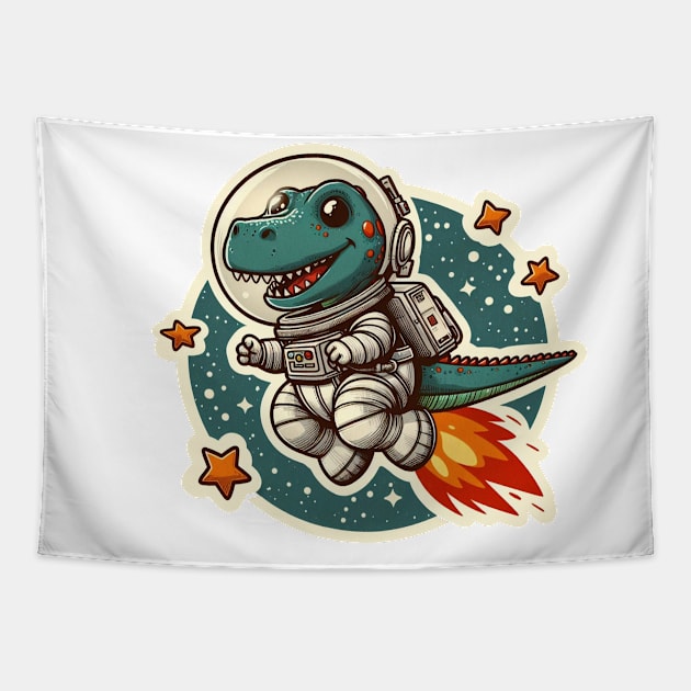 Space Dinosaur Tapestry by dinokate