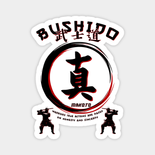 Seven Virtues of BUSHIDO - MAKOTO - Martial Arts Kung-Fu Magnet